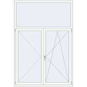 REHAU OPTIMUM EURO-DESIGN 70 1530x2230 mm RAL 9016 Traffic white two-sided