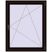 REHAU OPTIMUM EURO-DESIGN 70 1000x1250 mm BLACK_BROWN two-sided