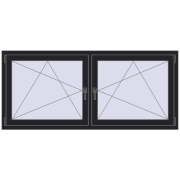 Okna skrzydłowe 1830x815 mm REHAU ENERGY-SAVING SYNEGO MD BLACK_ULTI-MATT dwustronny Okna skrzydłowe 1830x815 mm REHAU ENERGY-SAVING SYNEGO MD BLACK_ULTI-MATT dwustronny