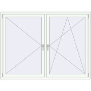 REHAU OPTIMUM EURO-DESIGN 70 1800x1350 mm RAL 9016 Traffic white two-sided