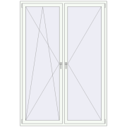 REHAU ENERGY-SAVING SYNEGO MD 1600x2300 mm ANTHRACITE_GREY_STRUKTURAL external
