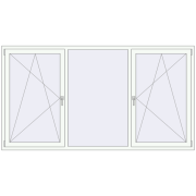 REHAU ENERGY-SAVING SYNEGO MD 2470x1340 mm ANTHRACITE_GREY_STRUKTURAL external