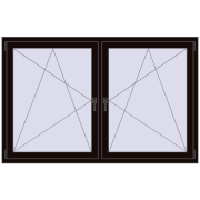 Tilt-and-Turn 1770x1145 mm REHAU ENERGY-SAVING SYNEGO MD BLACK_BROWN two-sided Tilt-and-Turn 1770x1145 mm REHAU ENERGY-SAVING SYNEGO MD BLACK_BROWN two-sided