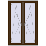 Okna skrzydłowe 1050x1580 mm REHAU ENERGY-SAVING SYNEGO MD DARK_OAK dwustronny