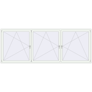 REHAU OPTIMUM EURO-DESIGN 70 3540x1335 mm RAL 9016 Traffic white two-sided