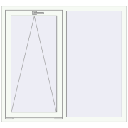 REHAU OPTIMUM EURO-DESIGN 70 1300x1200 mm RAL 9016 Traffic white two-sided