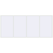 Okna skrzydłowe 5000x2150 mm REHAU BRILLANT DESIGN RAL 9016 Traffic white dwustronny