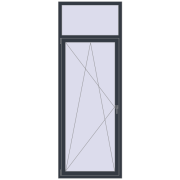 REHAU ENERGY-SAVING SYNEGO MD 900x2500 mm ANTHRACITE_GREY_STRUKTURAL two-sided