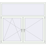 REHAU OPTIMUM EURO-DESIGN 70 1767x1615 mm RAL 9016 Traffic white two-sided