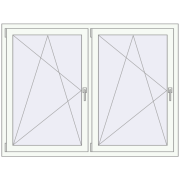 REHAU OPTIMUM EURO-DESIGN 70 1600x1200 mm RAL 9016 Traffic white two-sided