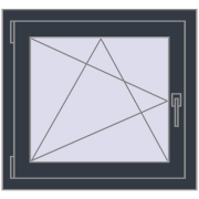 REHAU BRILLANT DESIGN 650x650 mm ANTHRACITE_GREY_STRUKTURAL dwustronny