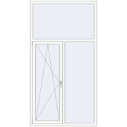 REHAU OPTIMUM EURO-DESIGN 70 1240x2330 mm RAL 9016 Traffic white two-sided
