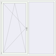 REHAU OPTIMUM EURO-DESIGN 70 2000x2000 mm RAL 9016 Traffic white two-sided