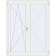 REHAU BRILLANT DESIGN 1300x1680 mm RAL 9016 Traffic white two-sided