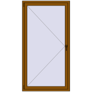 Okna skrzydłowe 1000x1900 mm REHAU OPTIMUM EURO-DESIGN 70 GOLDEN OAK dwustronny