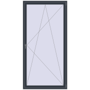 REHAU ENERGY-SAVING SYNEGO MD 1200x2400 mm ANTHRACITE_GREY_STRUKTURAL two-sided