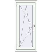 REHAU OPTIMUM EURO-DESIGN 70 500x1200 mm RAL 9016 Traffic white two-sided