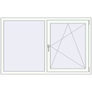 Okna skrzydłowe 1600x1000 mm EPSILON OPTIMA RAL 9016 Traffic white dwustronny