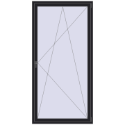 REHAU ENERGY-SAVING SYNEGO MD 1140x2300 mm BLACK_ULTI-MATT two-sided