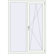 REHAU ENERGY-SAVING SYNEGO MD 1200x1650 mm RAL 9016 Traffic white two-sided