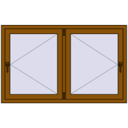 REHAU OPTIMUM EURO-DESIGN 70 1450x900 mm GOLDEN OAK two-sided