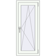 REHAU ENERGY-SAVING SYNEGO MD 526x1226 mm RAL 9016 Traffic white two-sided