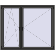 REHAU ENERGY-SAVING SYNEGO MD 1810x1490 mm BASALT_GREY two-sided