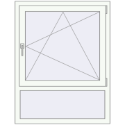REHAU OPTIMUM EURO-DESIGN 70 930x1200 mm RAL 9016 Traffic white two-sided
