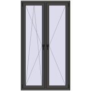REHAU ENERGY-SAVING SYNEGO MD 1100x2000 mm BASALT_GREY two-sided