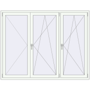 REHAU OPTIMUM EURO-DESIGN 70 1920x1500 mm RAL 9016 Traffic white two-sided