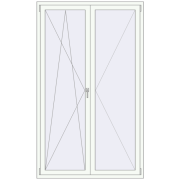REHAU OPTIMUM EURO-DESIGN 70 1300x2150 mm RAL 9016 Traffic white two-sided