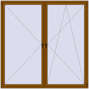 REHAU ENERGY-SAVING SYNEGO MD 2300x2300 mm GOLDEN OAK two-sided