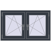 Okna skrzydłowe 1065x635 mm REHAU ENERGY-SAVING SYNEGO MD ANTHRACITE_GREY_STRUKTURAL dwustronny