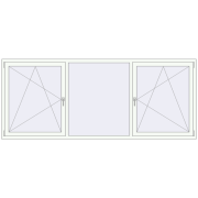 REHAU ENERGY-SAVING SYNEGO MD 2800x1150 mm RAL 9016 Traffic white two-sided
