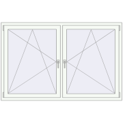 REHAU ENERGY-SAVING SYNEGO MD 1780x1150 mm RAL 9016 Traffic white two-sided