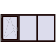 REHAU OPTIMUM EURO-DESIGN 70 2000x1000 mm CHOCOLATE_BROWN two-sided