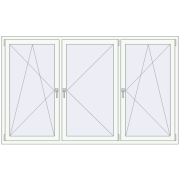 REHAU OPTIMUM EURO-DESIGN 70 2208x1350 mm RAL 9016 Traffic white two-sided