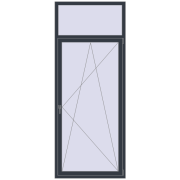 Okna skrzydłowe 1000x2500 mm REHAU OPTIMUM EURO-DESIGN 70 ANTHRACITE_GREY_STRUKTURAL dwustronny