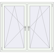 REHAU ENERGY-SAVING SYNEGO MD 1365x1280 mm CHOCOLATE_BROWN zewnętrzny