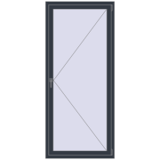 REHAU OPTIMUM EURO-DESIGN 70 900x2050 mm ANTHRACITE_GREY_STRUKTURAL two-sided