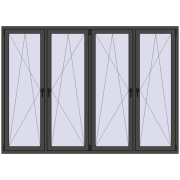REHAU ENERGY-SAVING SYNEGO MD 2500x1800 mm BASALT_GREY two-sided