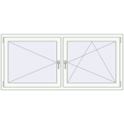 REHAU OPTIMUM EURO-DESIGN 70 1750x800 mm RAL 9016 Traffic white two-sided
