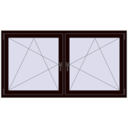 Okna skrzydłowe 1840x935 mm REHAU ENERGY-SAVING SYNEGO MD CHOCOLATE_BROWN dwustronny