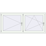 REHAU OPTIMUM EURO-DESIGN 70 1750x800 mm RAL 9016 Traffic white two-sided