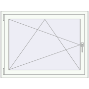 REHAU OPTIMUM EURO-DESIGN 70 1100x850 mm RAL 9016 Traffic white two-sided