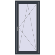 REHAU OPTIMUM EURO-DESIGN 70 700x1500 mm ANTHRACITE_GREY_STRUKTURAL two-sided