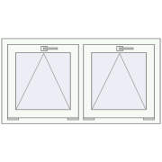 REHAU OPTIMUM EURO-DESIGN 70 1130x605 mm RAL 9016 Traffic white dwustronny