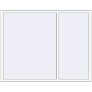 REHAU ENERGY-SAVING SYNEGO MD 2021x1590 mm RAL 9016 Traffic white two-sided