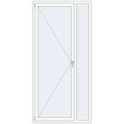 REHAU ENERGY-SAVING SYNEGO MD 1100x2300 mm RAL 9016 Traffic white dwustronny