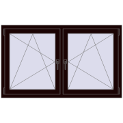 REHAU ENERGY-SAVING SYNEGO MD 1530x890 mm CHOCOLATE_BROWN dwustronny